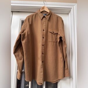 Polo Ralph Lauren Bowen Heavy Cotton Shirt Men’s L Brown Suede Elbow Patches